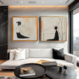 Contemporary Minimalist Art Set Of 2 #MA087