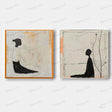 Contemporary Minimalist Art Set Of 2 #MA087