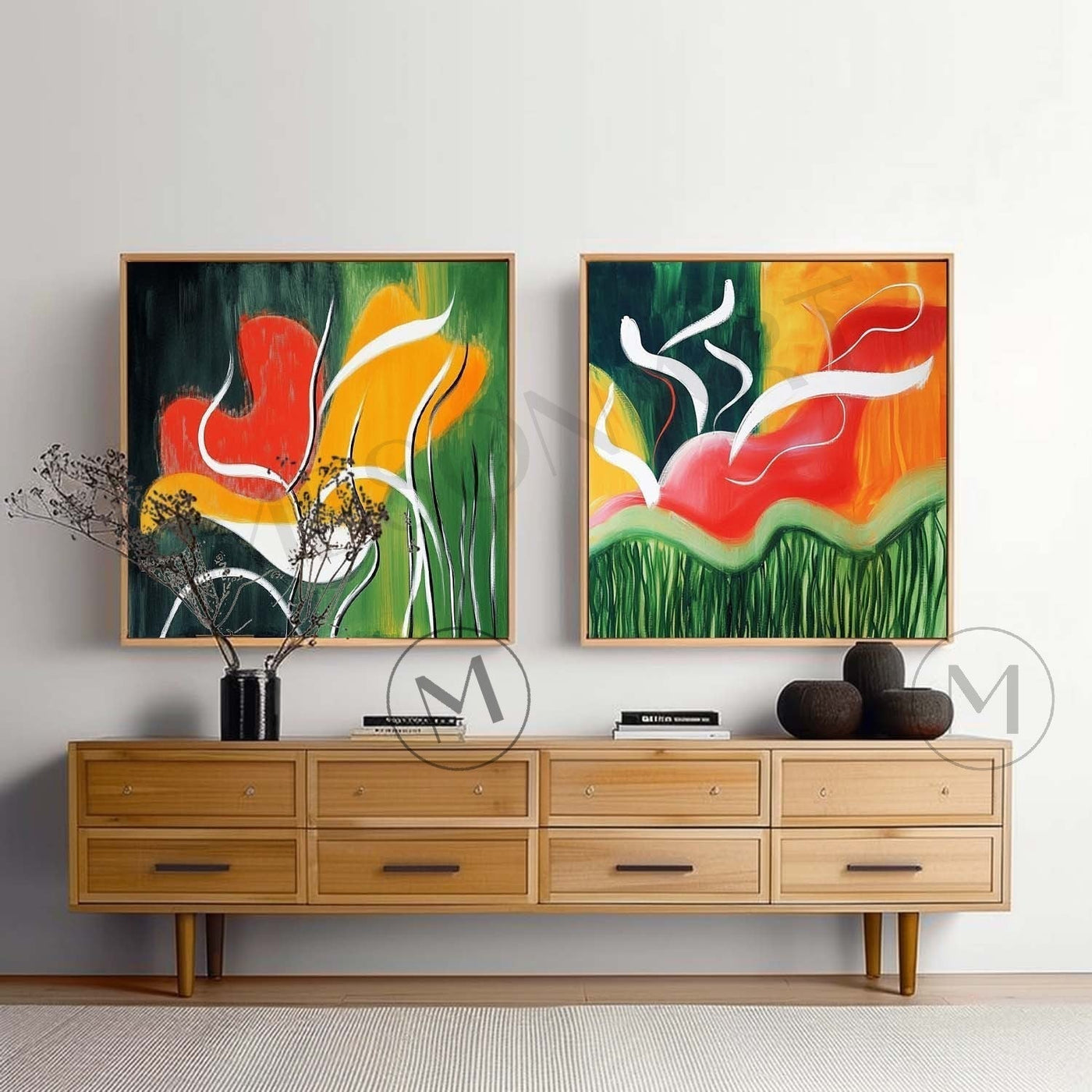 Abstract Painting Set Of 2 #SP164