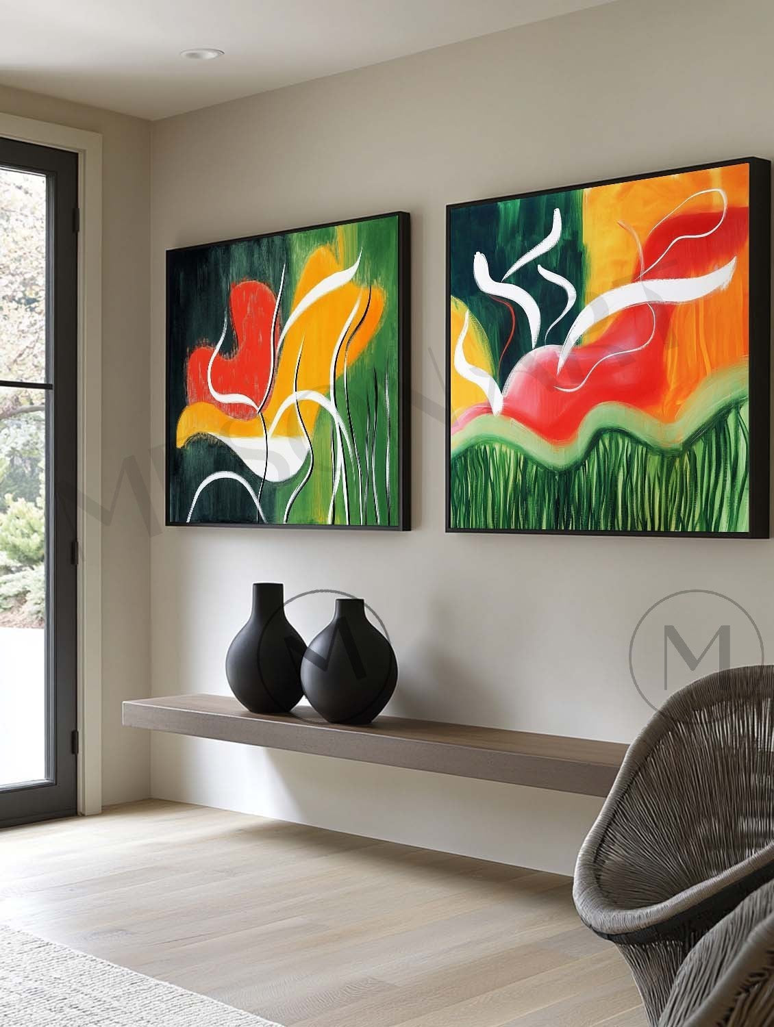 Abstract Painting Set Of 2 #SP164