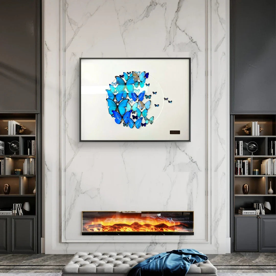 FLORAFLY "Jinlin" luxury-style butterfly wall art real butterfly specimen frame decorative art specimen housewarming gift - image 2