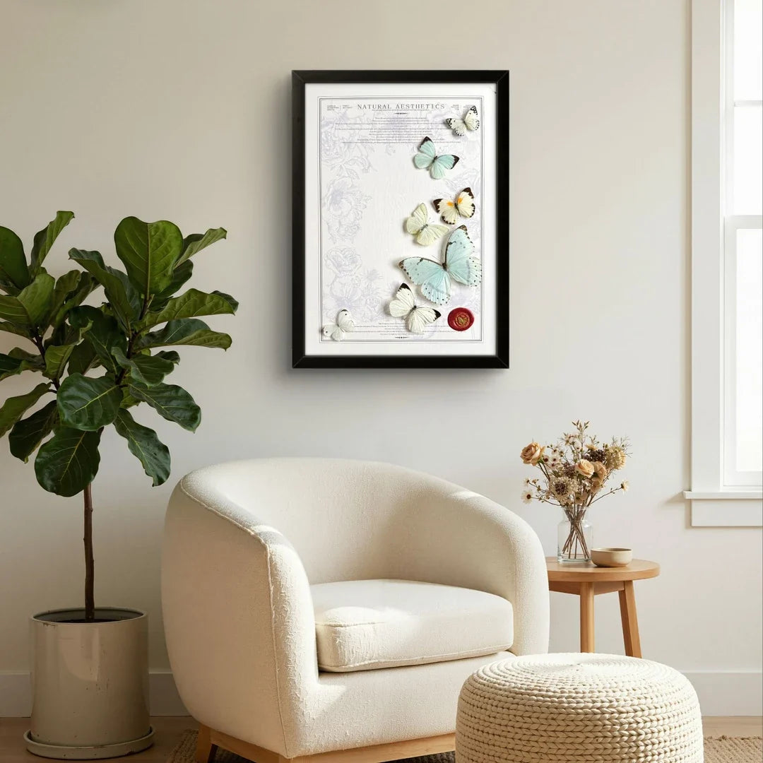 FLORAFLY "Winter Hidden" original real butterfly specimen porch decoration painting living room shop hanging creative gift - image 3