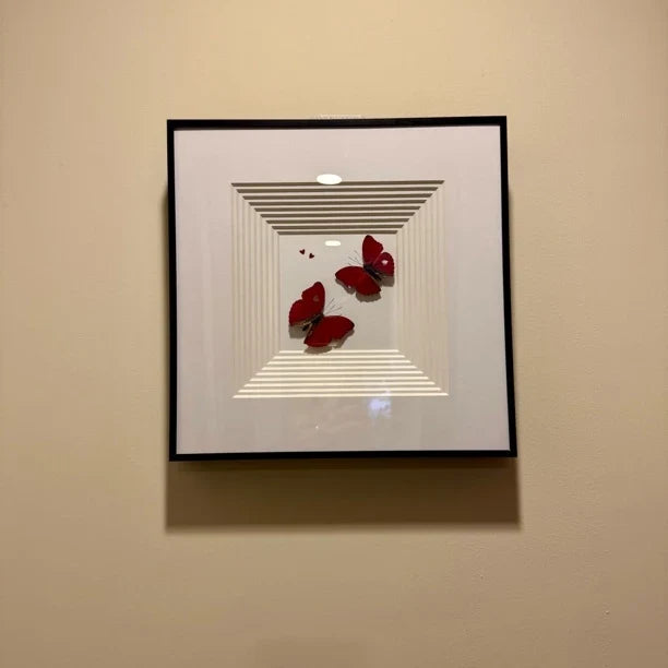 Blood-rippled butterflies flying together, butterfly specimens as birthday gifts for girlfriends and besties, butterfly photo frames for home use - image 5
