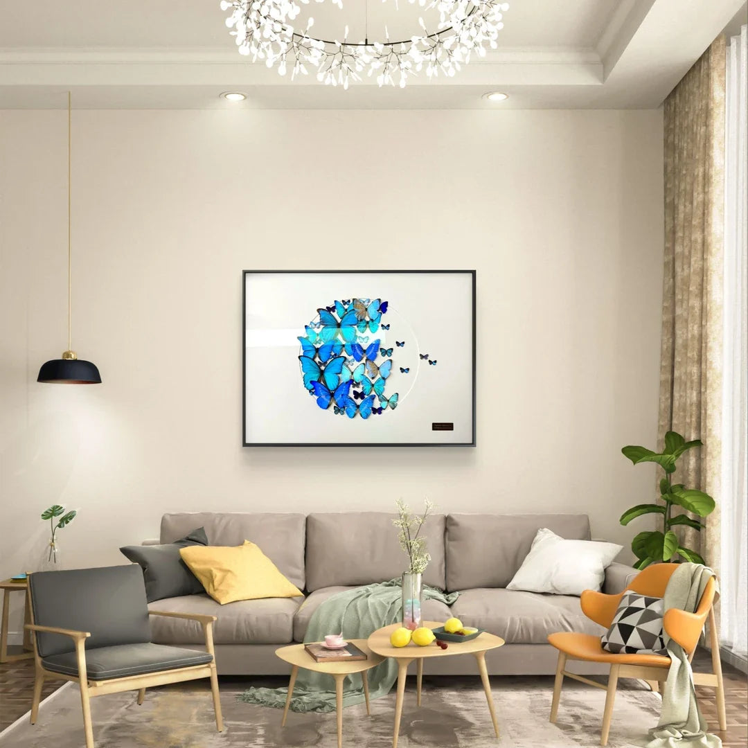 FLORAFLY "Jinlin" luxury-style butterfly wall art real butterfly specimen frame decorative art specimen housewarming gift - image 1