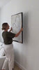 Black and White Line Minimalist Wall Hanging Painting Abstract Canvas