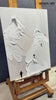Snow Mountain Climbing Painting Skier Canvas Art White Plaster Art Snow Mountain Landscape Wall Art